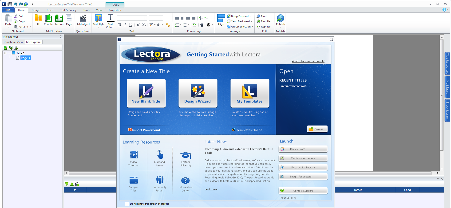 Lectora Navigation Panel