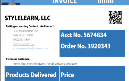 The StyleLearn Invoice