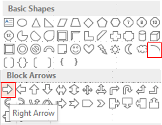 Edit Shape Points in PowerPoint Insert Shapes Menu in PowerPoint