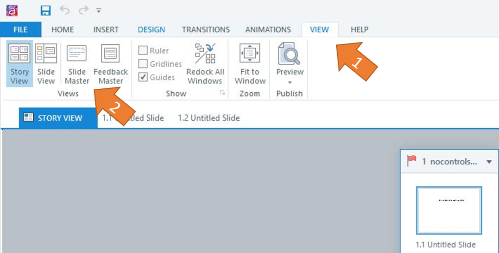Slide Master in Storyline2