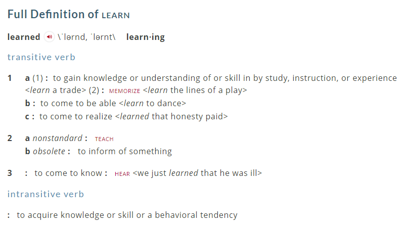 Learner Definition