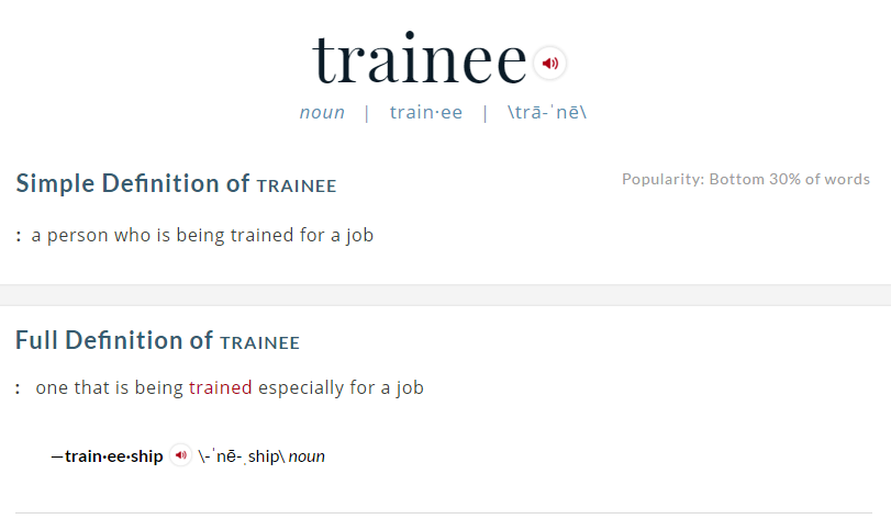 Trainee