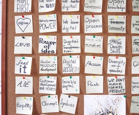 notes on a board